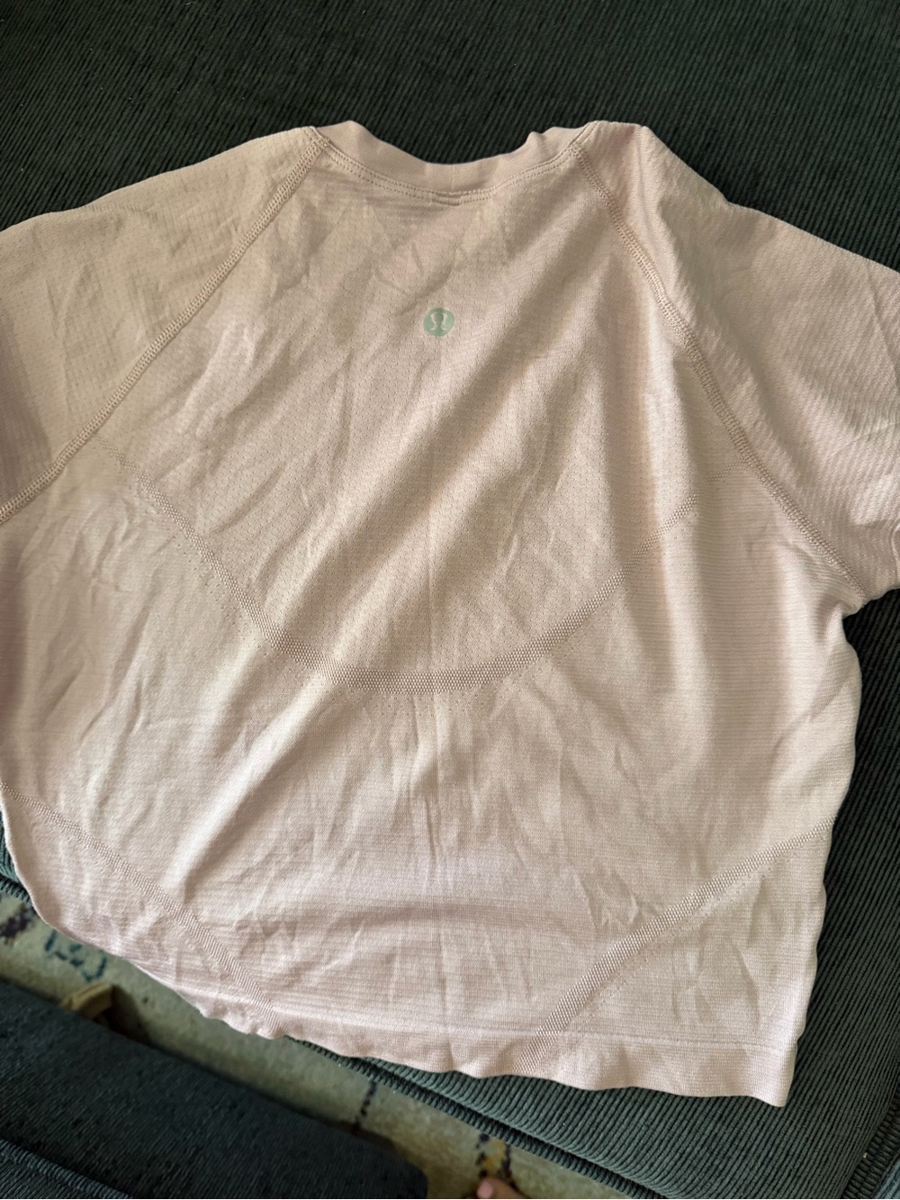 lululemon athletica Light Pink Ribbed Short-Sleeve Crop Top - Picture 2 of 3